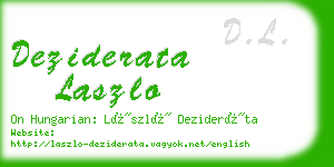 deziderata laszlo business card